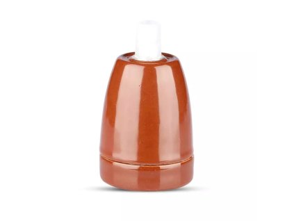 Barna porcelán foglalat E27 függeszthető