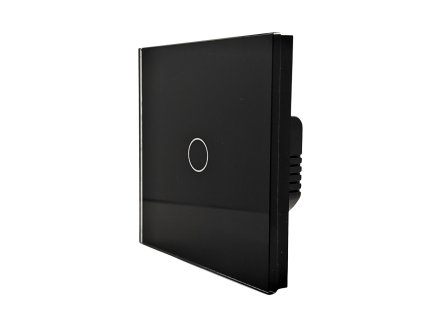 GlassOn Szimpla Fekete Üveg Érintőkapcsoló (101)