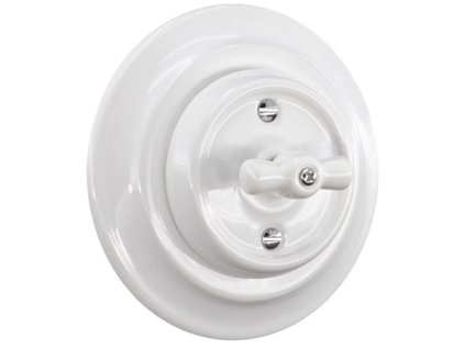 Porcelán alternatív kapcsoló, falba süllyesztett - fehér BONOLO