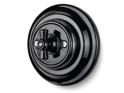 Váltó (106) Fekete Forgókapcsoló – Fekete Porcelán Kerettel Ceramicon