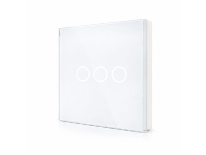 GalssOn Tripla Fehér Üveg Érintőkapcsoló Panel