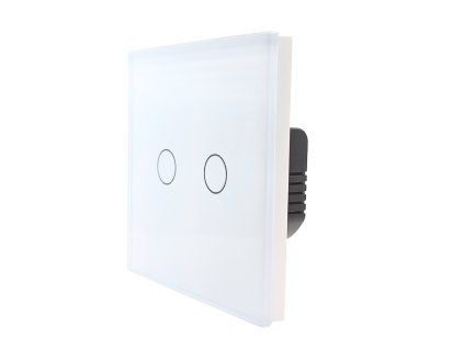 GlassOn Dupla Fehér Üveg Érintőkapcsoló Kétáramkörös
