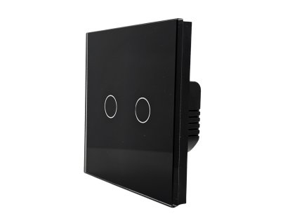 GlassOn Szimpla Fekete Üveg Érintőkapcsoló Váltó (4)