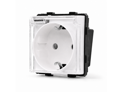 1x IP44 Fedeles Konnektor Modul – Fehér GlassON