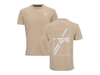 Pánské tričko TECNIFIBRE 2025  GRAPHIC TEE (Barva sand, Velikost XS)