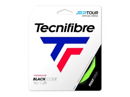 3526 tenisovy vyplet tecnifibre black code 1 28 mm lime 12m
