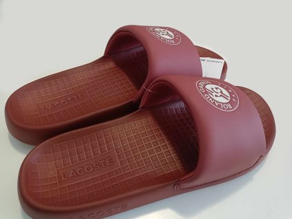 Pánská obuv LACOSTE 2025  Pantofle SS SERVE SLIDE 1.0  Roland Garros (Barva orange, Velikost EUR 47)