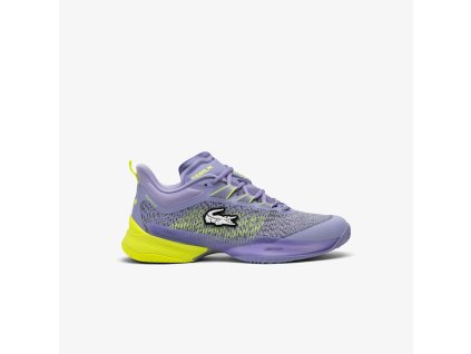 Pánská tenisová obuv LACOSTE 2025  FW AG-LT23 ULTRA All court (Barva purple/yellow, Velikost EUR 40,5)