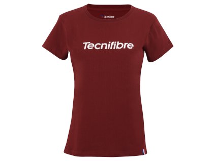 Dámské tričko TECNIFIBRE 2023 Club Cotton Tee (Barva red, Velikost XS)