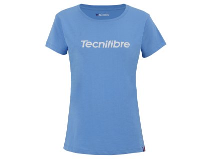 Dámské tričko TECNIFIBRE 2023 Club Cotton Tee (Barva azur, Velikost XS)