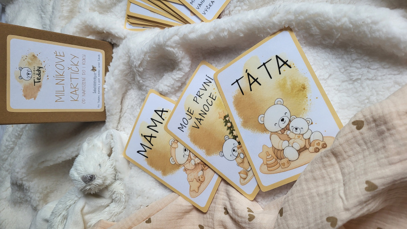 Milníkové kartičky Teddy vzniklé ve spolupráci se ŠakalíAktivity