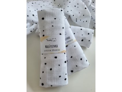 Mušelínová plenka MALÁ 40 x 30 cm - puntík