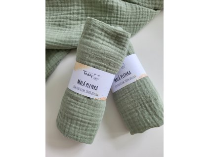 Mušelínová plenka MALÁ 40 x 30 cm - eukalypt