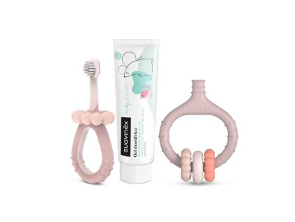 SUAVINEX | SADA pro ústní hygienu - růžová
