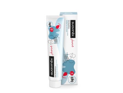 SUAVINEX | Dětská zubní pasta JUNIOR s jahodovou příchutí - 75 ml