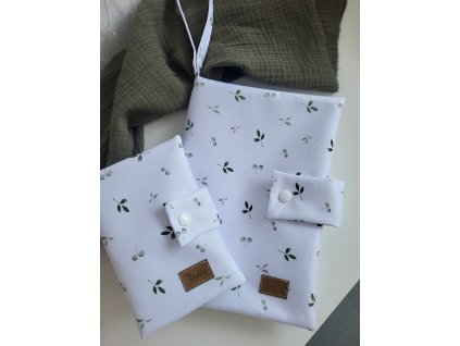Malá sada olive (plenkovník + obal na očkovací průkaz)