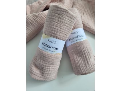 Mušelínová plenka STANDARD 60 x 60 cm - pudrová