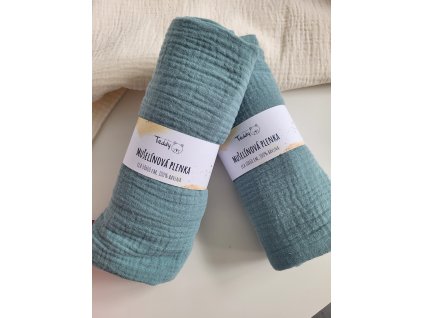 Mušelínová plenka STANDARD 60 x 60 cm - teal