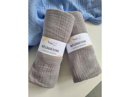 Mušelínová plenka STANDARD 60 x 60 cm - šedá