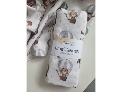 Mušelínová plenka MAXI 130 × 100 cm - Wild And free