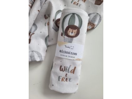 Mušelínová plenka STANDARD 60 x 60 cm - wild and free