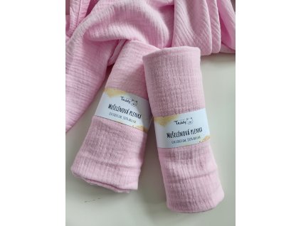 Mušelínová plenka STANDARD 60 x 60 cm - růžová