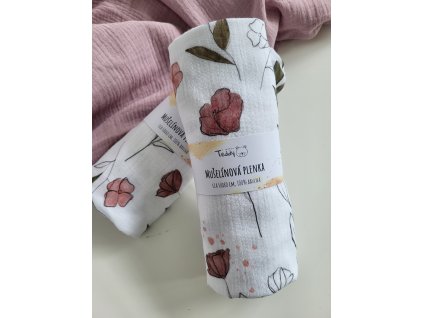 Mušelínová plenka STANDARD 60 x 60 cm - Blossom