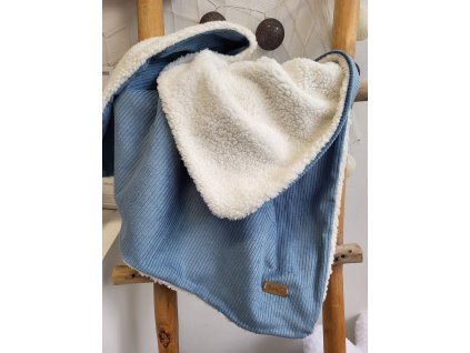 Beránková deka 65x90 cm modrá