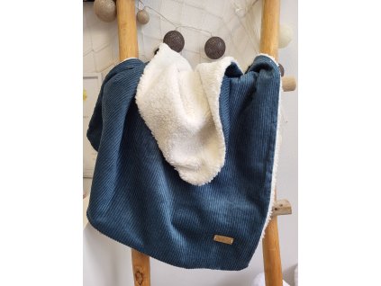 Beránková deka 65x90 cm indigo