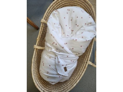 Péřová zavinovačka - srdíčka