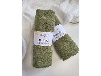 Mušelínová plenka MALÁ 40 x 30 cm - hrášková