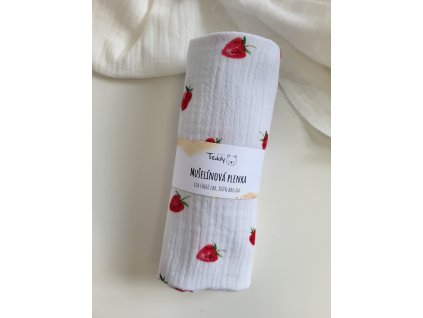 Mušelínová plenka STANDARD 60 x 60 cm - jahůdky