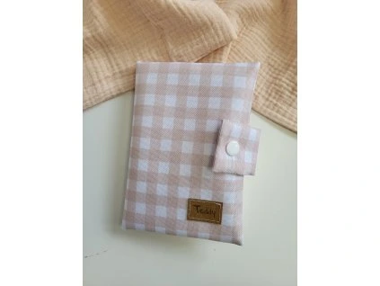Obal na očkovací průkaz gingham