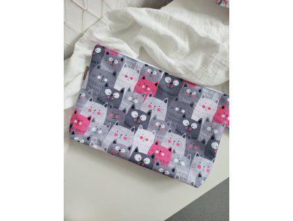 Větší taštička 30 x 20 cm kočky