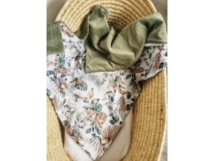 Plyšová deka Jungle zelená