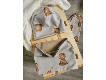 Dětský set čepice a nákrčník – Teddy