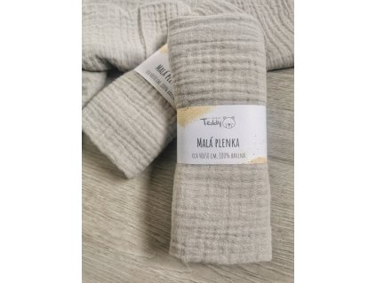 Mušelínová plenka MALÁ 40 x 30 cm - šedá