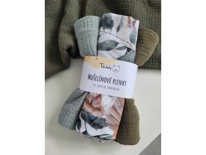 Sada 3x mušelínová plenka STANDARD 60 x 60 cm - Jungle