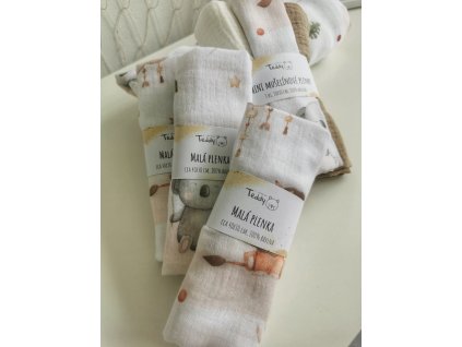 Mušelínová plenka MALÁ 40 x 30 cm - Buddies