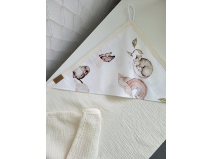 Mušelínová osuška pro miminko Myška