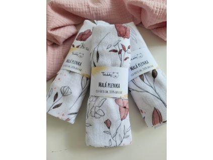 Mušelínová plenka MALÁ 40 x 30 cm - Blossom