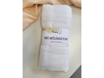 Mušelínová plenka MAXI 130 × 100 cm - smetanová