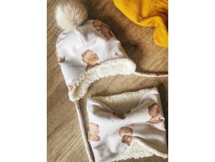 Dětský zimní set čepice a nákrčník – Teddy