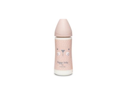 SUAVINEX | Premium láhev 360 ml L HYGGE vousky - růžová