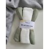 Sada 3x mušelínová plenka MINI 30x30 cm eukalypt bílá