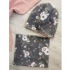 Dětský set čepice a nákrčník – Flowers