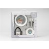INTERBABY | Jídelní set INDIÁN +6M - šedý