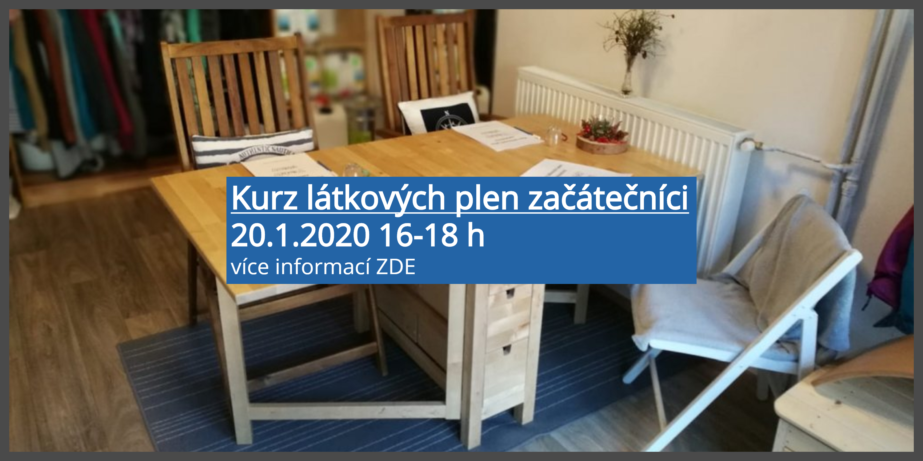 Otevřen KURZ LÁTKOVÝCH PLEN - ZAČÁTEČNÍCI 