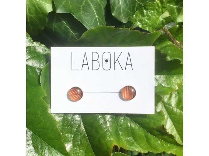 Laboka skleněné náušnice, proužky