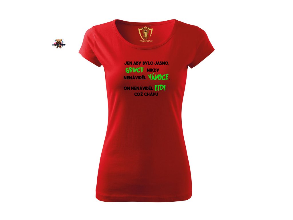 Dámské tričko s potiskem Grinch